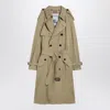 Burberry Double-breasted Trench Coat In Hamper Color In Green