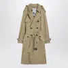 Burberry Double-breasted Trench Coat In Hamper Color In Nude