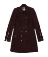 Burberry Double-breasted Trench Coat In Red