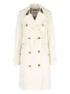 Burberry Waist Belted Double-breasted Epaulettes Jacket