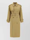 BURBERRY DOUBLE-BREASTED TRENCH COAT WITH BELTED WAIST
