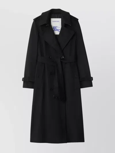 BURBERRY DOUBLE-BREASTED TRENCH COAT WITH SHOULDER STRAPS