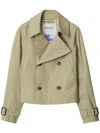 Burberry Women's Cotton Blend Trench Jacket In Neutrals