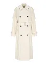 Burberry Double-breasted Trench Coat In White