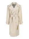 Burberry Long Trench In White