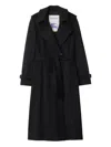 Burberry Fitzrovia Double-breasted Belted Trench Coat In Blue
