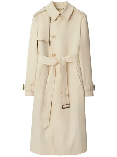Burberry Double-breasted Trench Coat In Multi