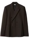 Burberry Wool Tailored Jacket In Brown