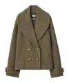 Burberry Wool Double-breasted Pea Coat In Green