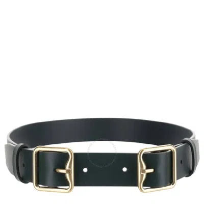 Burberry Double Buckle Leather Belt
