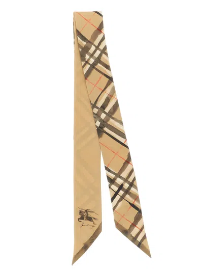 Burberry Double Face 'wter Col' Scarf In Brown