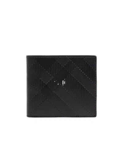 Burberry Double-fold Wallet In Black