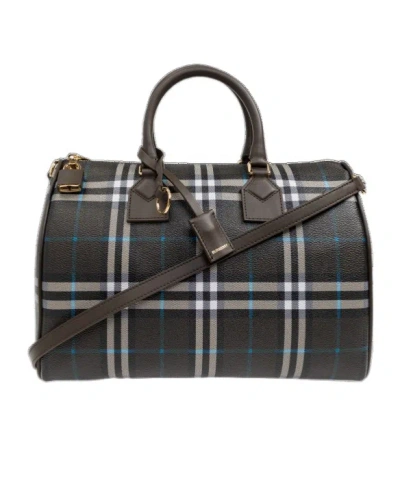 Burberry Double Handle Shoulder Bag In Black