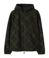 Burberry Reversible Nylon Hooded Jacket In Black
