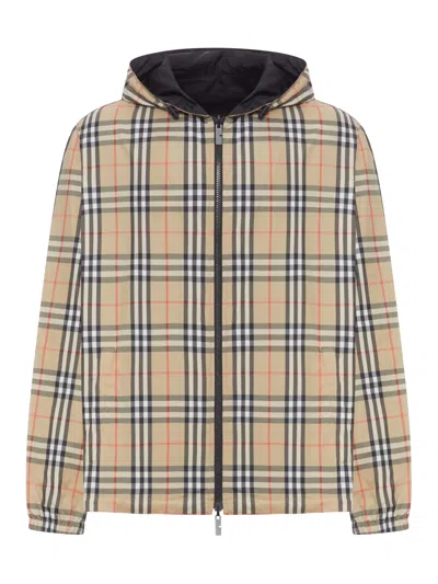 BURBERRY REVERSIBLE CHECK JACKET WITH HOOD