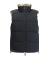 Burberry Double-sided Zipper Vest In Black