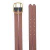 BURBERRY BURBERRY DOUBLE-STRAP LEATHER BELT IN DARK CYAN AND DUSTY ROSE