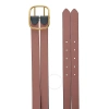 BURBERRY BURBERRY DOUBLE-STRAP LEATHER BELT IN DARK CYAN  AND  DUSTY ROSE