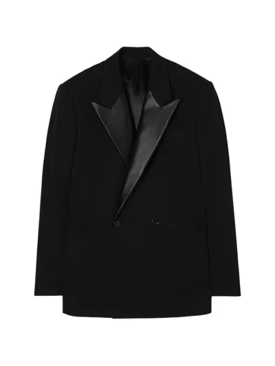 Burberry Double-breasted Blazer In Black