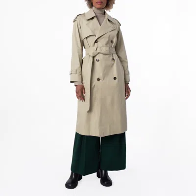 Burberry Double-breasted Castleford Trench Coat In Neutral