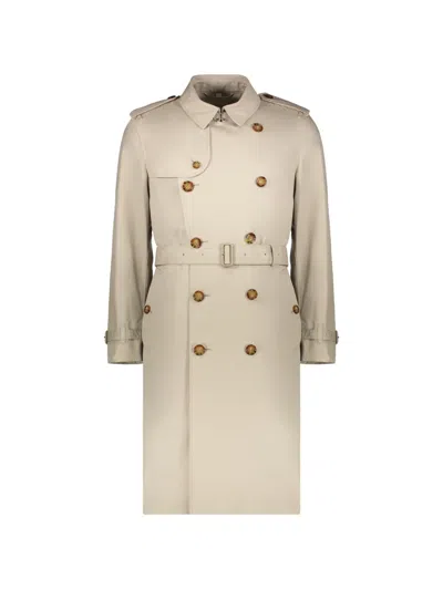 Burberry Double-breasted Trench Coat In Multi
