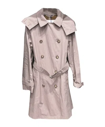 Burberry Double-breasted Trench Coat In Brown