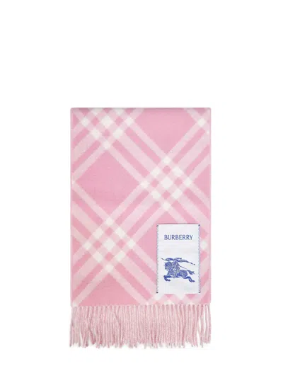 Burberry Double-face Check Cashmere Scarf In Pink