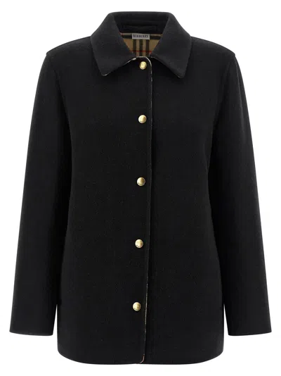 Burberry Double-face Wool Twill Jacket In Black