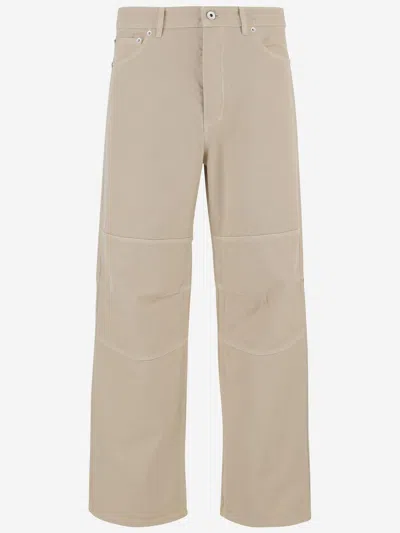 Burberry Double-knee Cotton Cargo Pants In Neutral
