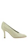 Burberry Beige Shiny Lambskin Pumps With Quilted Insole