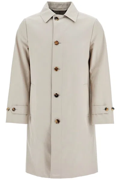 Burberry Dove Grey Polyester Blend Trench Coat In Neutral