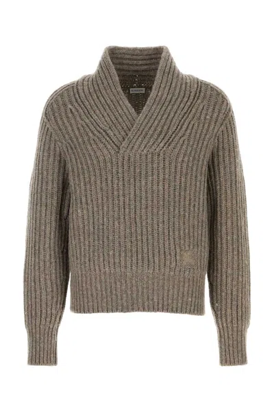 BURBERRY DOVE GREY WOOL SWEATER