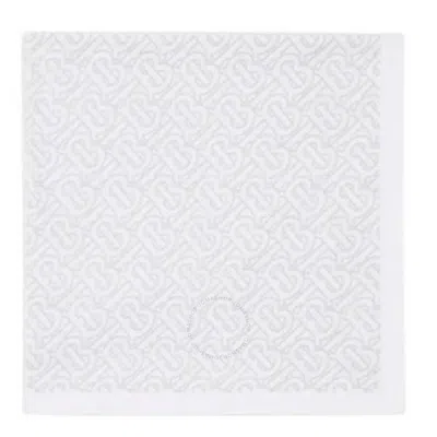 Burberry Dove White Exclusive Logo Stretch Cotton Baby Blanket