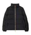 Burberry Men Snowdown Down Jacket With Checked Profile In Black