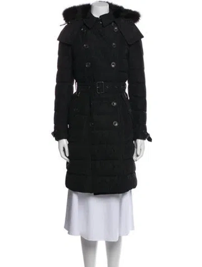 Pre-owned Burberry Down Coat In Black