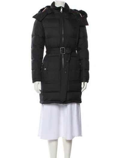 Pre-owned Burberry Down Coat In Black