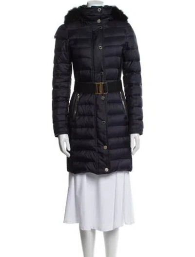 Pre-owned Burberry Down Coat In Blue