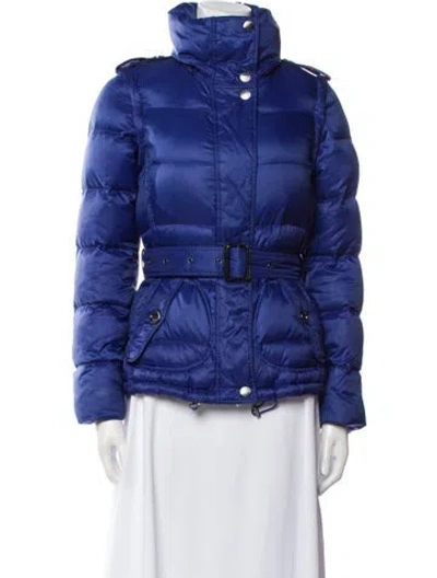 Pre-owned Burberry Down Coat In Blue