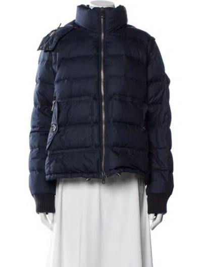 Pre-owned Burberry Down Coat In Blue