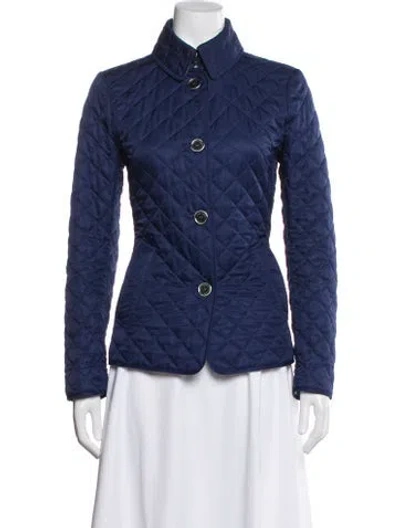 Pre-owned Burberry Down Coat In Blue