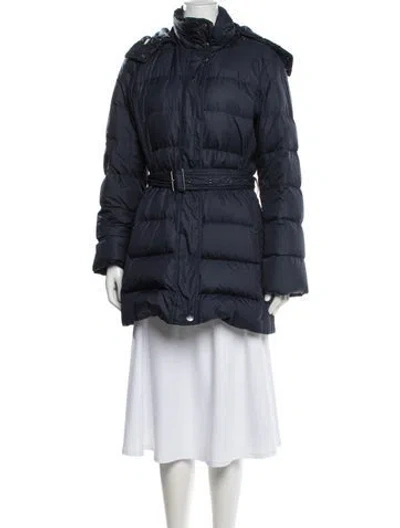 Pre-owned Burberry Down Coat In Blue