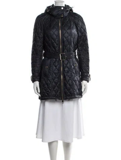 Pre-owned Burberry Down Coat In Blue
