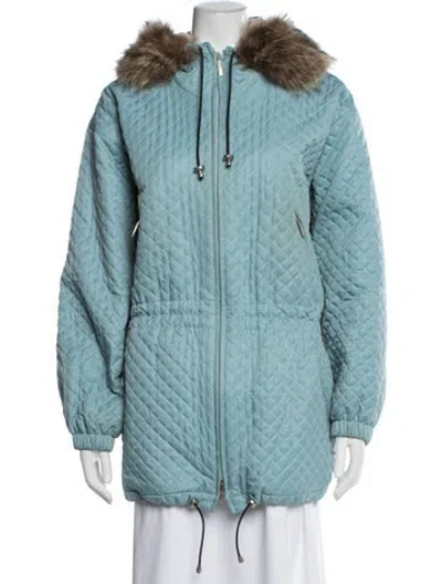 Pre-owned Burberry Down Coat In Blue