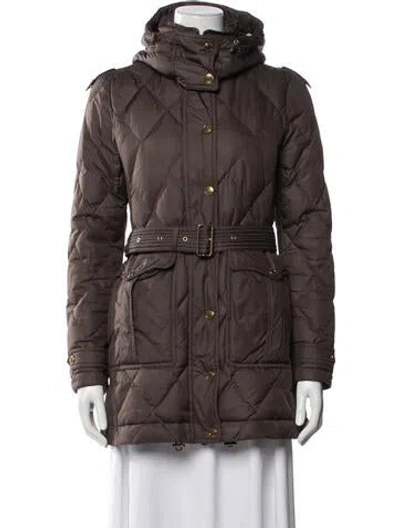 Pre-owned Burberry Down Coat In Brown