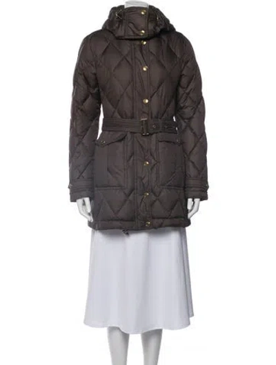 Pre-owned Burberry Down Coat In Brown