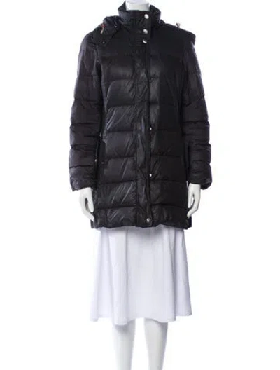 Pre-owned Burberry Down Coat In Gray