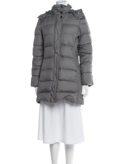 Pre-owned Burberry Down Coat In Gray