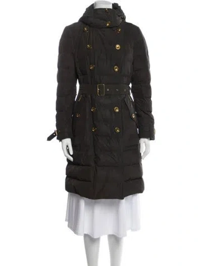 Pre-owned Burberry Down Coat In Green