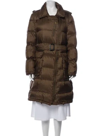 Pre-owned Burberry Down Coat In Green