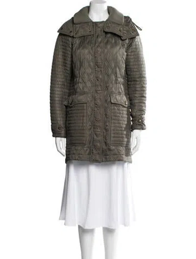 Pre-owned Burberry Down Coat In Green